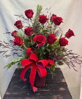 Christmas Roses Dozen Red Roses