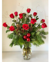 Christmas Roses & Pine  Roses 