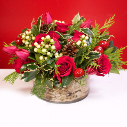 Christmas Roses with White Berries 