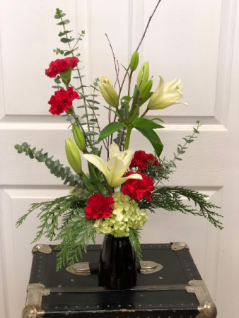 Christmas Sampler vase arrangement