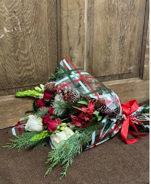 Christmas Seasonal Wrap Flowers