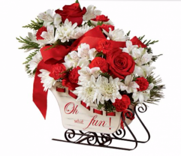 Christmas sleigh VASE