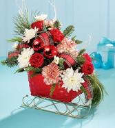 Christmas Sleigh Bouquet  Centeriece