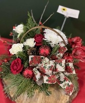 Christmas Sparkle Basket Arrangement