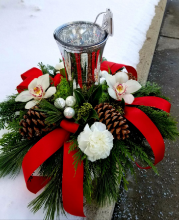 christmas sparkling lights centerpiece