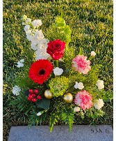 Christmas Wish Grave Site Flowers 