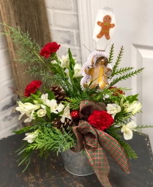 Christmas Traditions Cookie Cutter Floral Arrangement