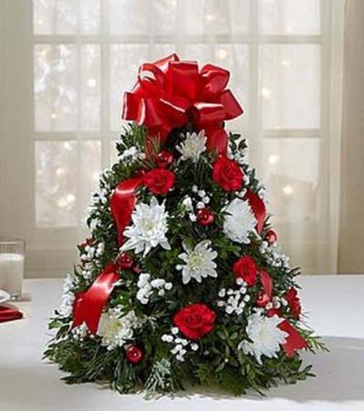 Christmas Tree Flower Arrangement in Pensacola, FL - Cordova Flowers and Gifts