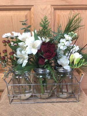 Crisp Winter Skies Flower Arrangement