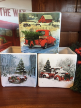 Christmas Truck Cube Arrangement 