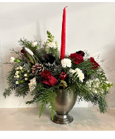 Christmas Vase with 1 Candle 