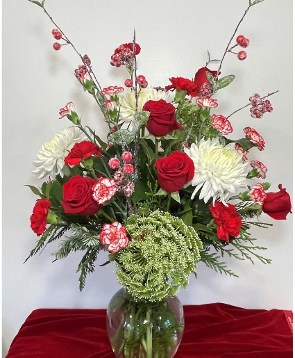 All Decked Up Arrangement Christmas Florals