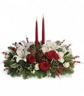 Christmas Wishes Centerpiece Fresh Arrangement