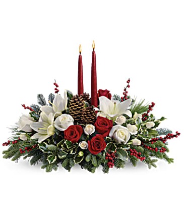 Christmas Wishes Centerpiece in Sun City Center, FL | SUN CITY CENTER FLOWERS AND GIFTS