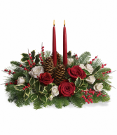 Christmas Wishes Centerpiece All-Around Floral Arrangement