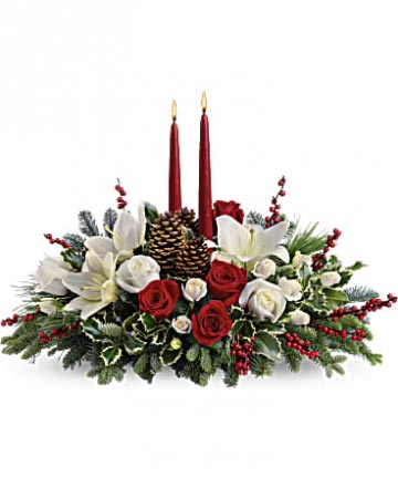 christmas flower arrangements centerpieces