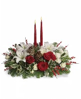 Christmas Wishes Centerpiece Flower Arrangement
