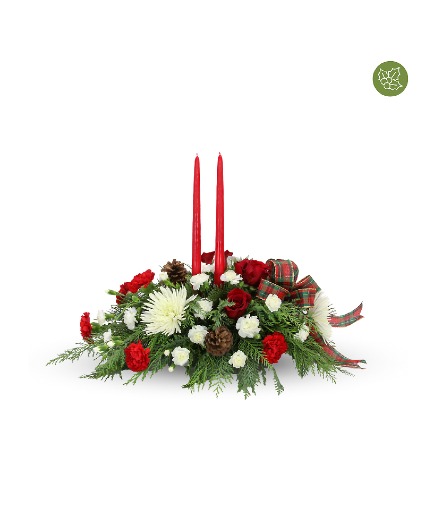 Christmas Wishes Centerpiece Fresh Arrangement