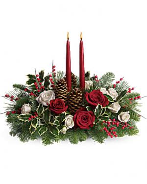Christmas Wishes  Centerpiece with candles