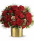 Christmas with gold fresh floral