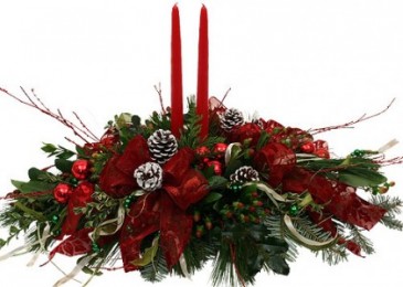Christmas Wish 2 candle centerpiece in Monument, CO | Enchanted Florist