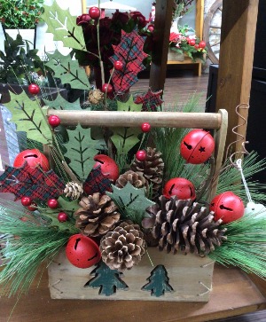 Christmas Wood Holly Box  
