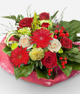  Christmas Wrap Bouquet of Flowers