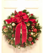 Christmas Wreath with assorted decorations