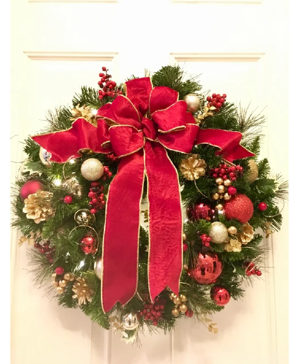 Christmas Wreath with assorted decorations