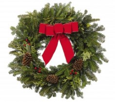 Christmas Wreath Evergreen Arrangment