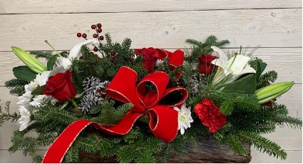 Christmas Yule Log Christmas Centerpiece