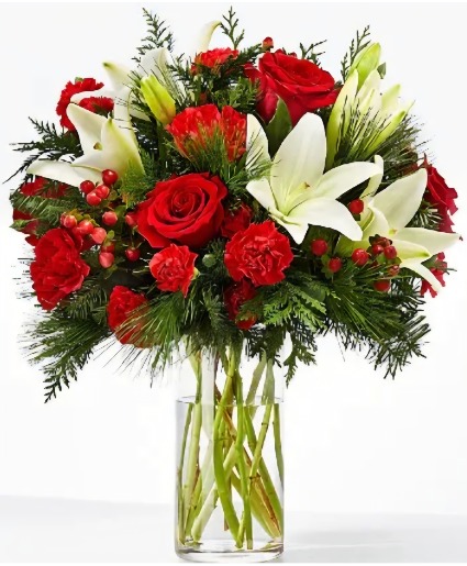 CHRITSMAS VIBES BLOOMS Shown at $65.00