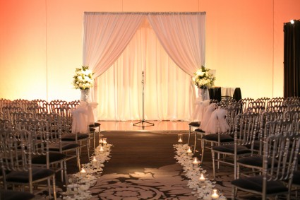 Chuppah with white flowers Ceremony  