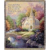 Church in the Country Tapestry Woven Throw