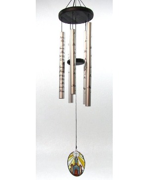 Church Stained Glass Wind Chime  