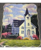 Church Throw Afghan Blanket