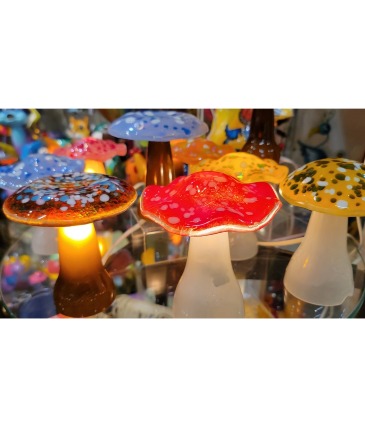 Cindy's Shrooms Glass light up's in Glen Rock, PA | Flowers by Cindy