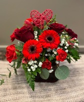 Cinnamon Heart Floral Arrangement 