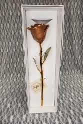 Cinnamon Pearl Gold Dipped Rose 