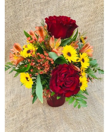 Cinnamon & Sunflowers Fresh Vase Arrangement in Coleman, WI | COLEMAN FLORAL & GREENHOUSES