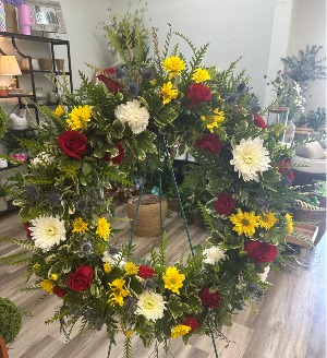 Circle of Peace Fresh Easel Wreath