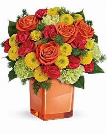 Citrus Bright Bouquet Fall Arrangement