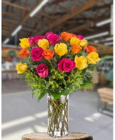 Citrus Kiss 2 Dozen Roses Green Thumbers Special