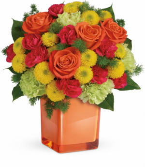 Citrus Smiles Bouquet All-Around Floral Arrangement