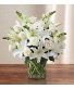Classic All White Arrangement  for Sympathy