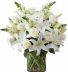 Classic All White Arrangement Sympathy Arrangement