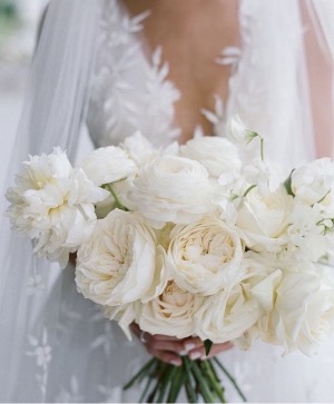 Classic All White Bridal Bouquet Bridal Bouquet