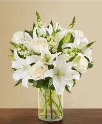 Classic All White Flower Arrangement