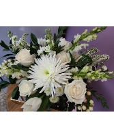 Classic All White  Vased arrangement 
