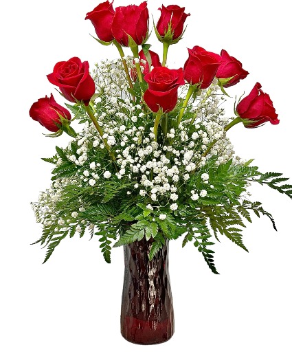 Classic Beauty  Red Rose Vase